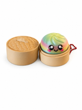 Rainbow Glitter Dumpling Clicker Keychain