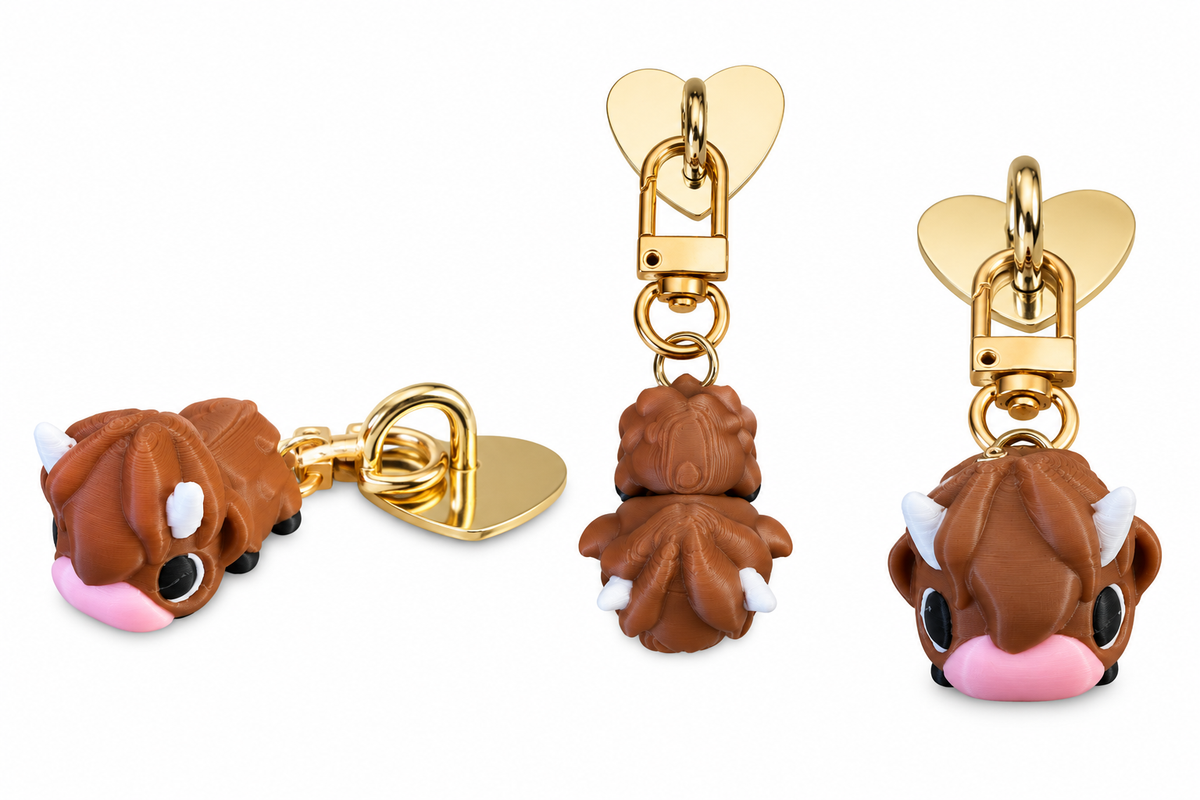 Highland Cow Boop Kindle Charm