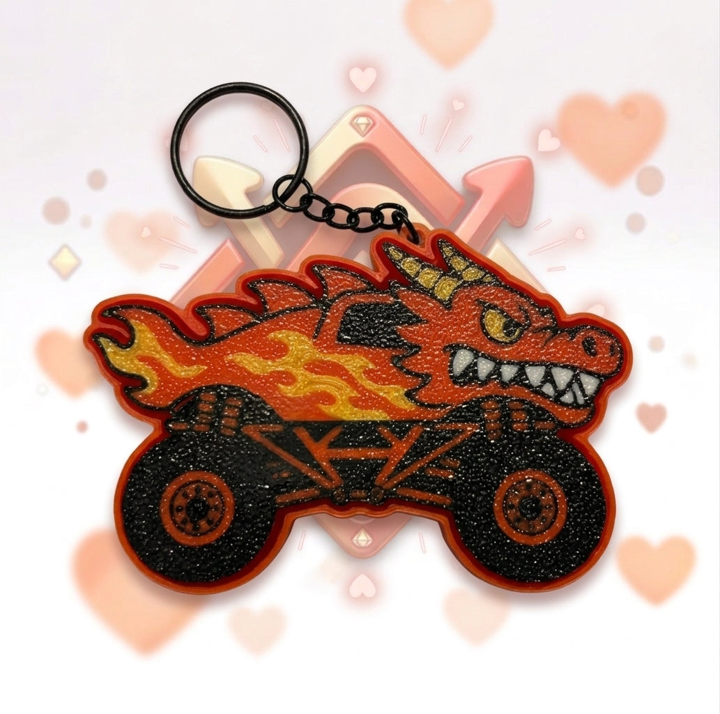 Dragozor Monster Truck Keychain