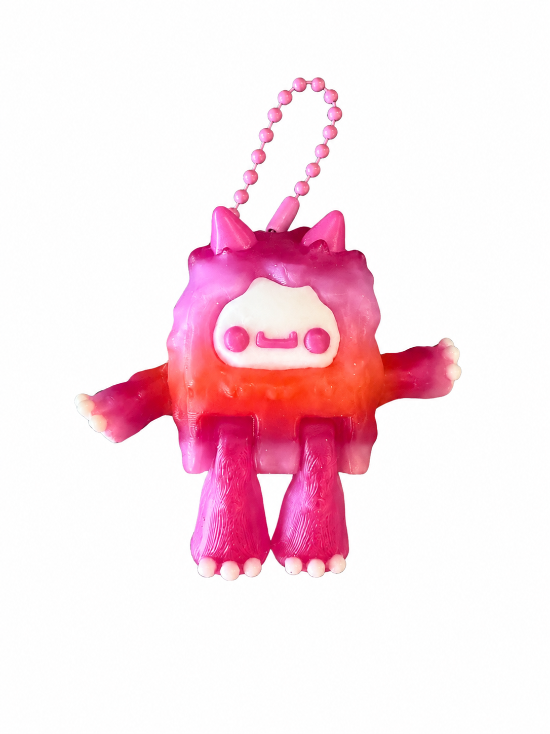 Pink ombré Yeti Keychain