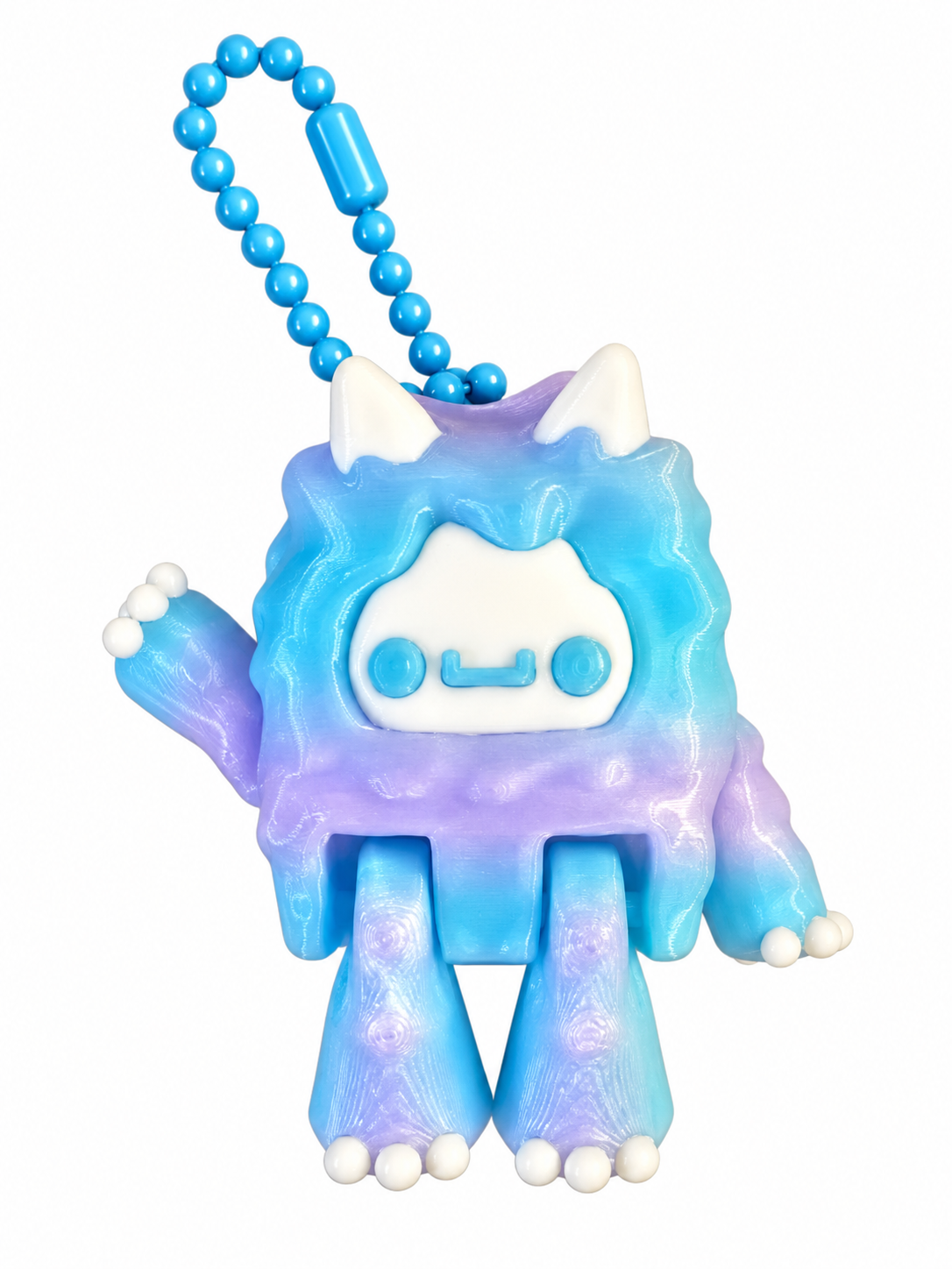 Purple/Blue Yeti Keychain