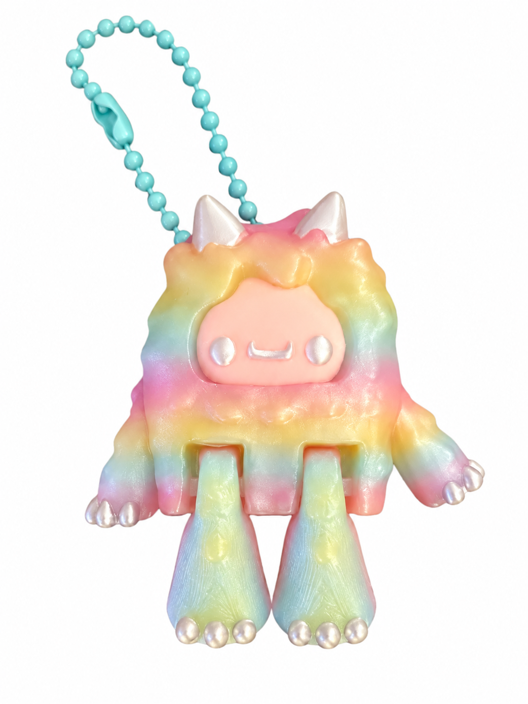 Glitter Rainbow Yeti Keychain